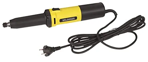 WELDINGER Geradschleifer GS 650el - 650 W mit Drehzahlregelung - Schleifmaschinen für präzise Arbeiten in engen Räumen, mit 5 Jahren Garantie. Ideal zum Entgraten und Säubern von Schweißnähten, ausgestattet mit Konstant-Elektronik und einer Drehzahl von 7000-28000 U/min.