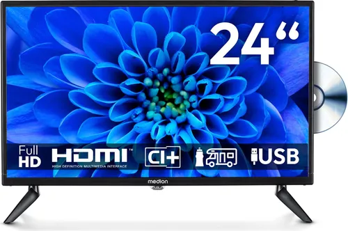 Medion® MD20114 LCD-LED Fernseher 23.6 Zoll - Fernseher mit 1080p Full HD Auflösung und 59.9 cm Bildschirmdiagonale, ideal für kleine Räume und hervorragende Bildqualität.