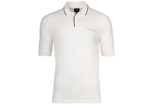 A|X Armani Exchange Herren Polohemd XM001557AF10363U0009 - Lässiges Polohemd aus Baumwoll-Stretch-Jersey für hohen Tragekomfort. Mit kontrastierenden Paspeln und dezentem Logo für einen stilvollen Look. Ideal für Freizeit und Alltag.