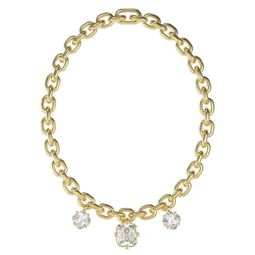 GUESS Collier Pour Femme JUBN04231JWYGT mit Licht - Ketten für Damen, glamouröser Look mit blinkenden Lichtern und hochwertigem Kristall für einen funkelnden Auftritt.