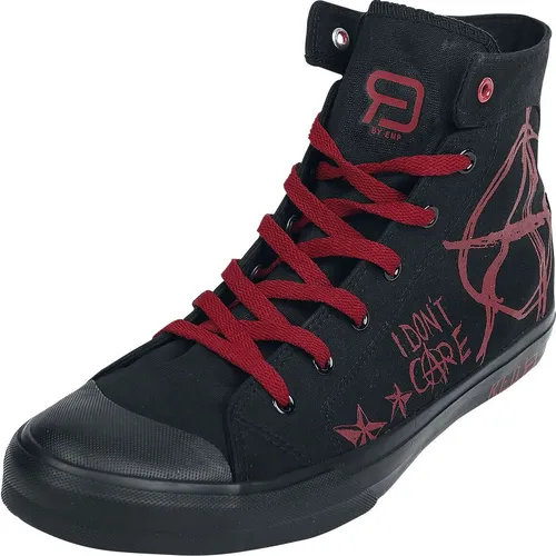 RED by EMP Uni schwarz-rote Sneaker mit Print EU44