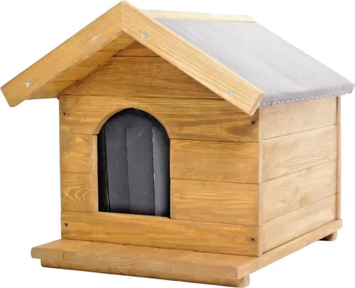 Wetterfeste Hundehütte aus Kiefernholz 50x45x53 cm