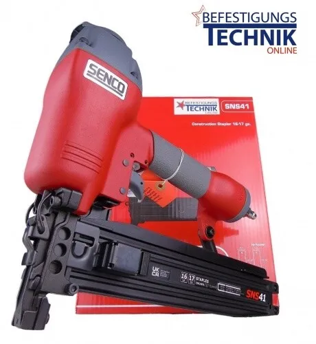 Senco SNS 41 Klammergerät 25-50mm Druckluft - Tacker für präzise Befestigungen, mit Kontaktauslösung für schnelles Arbeiten und optimalen Komfort.