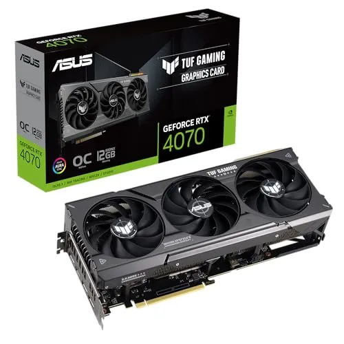 ASUS TUF Gaming GeForce RTX 4070 - 12GB GDDR6X OC Edition, beeindruckende Leistung mit DLSS 3 und fortschrittlichem Raytracing