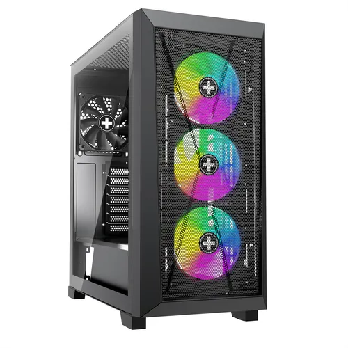 XILENCE XILENT X912.ARGB Case - PC-Gehäuse mit einzigartiger Meshfront für optimalen Luftstrom, vier leuchtenden Lüftern und durchdachter Kabelführung – ideal für anspruchsvolles Gaming.
