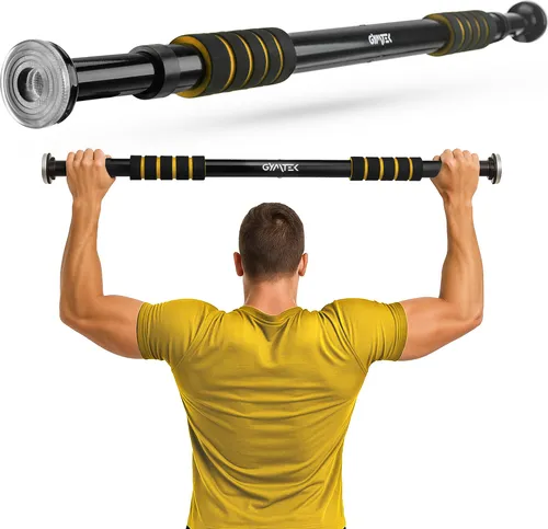 Gymtek® Klimmzugstange für Türrahmen - von 63 bis 100 cm - Pull Up Bar, Indoor Reckstange, Klemmstang für Klimmzug - Home Gym, Fitness, Krafttraining