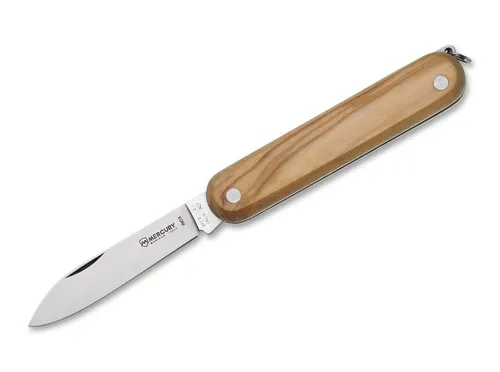 Mercury 913-1LC Taschenmesser Klassisch mit Olivenholzgriff - Camping-Möbel: Hochwertiges Taschenmesser mit ergonomischem Olivenholzgriff, rostbeständiger 420 Klinge und praktischer Slipjoint-Funktion für sicheres Öffnen und Schließen.