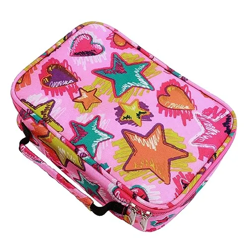 EDATOFLY Federmäppchen, 72 Schlitze Federmappe Federtasche Großes Mäppchen Bleistift-Beutel Farbige Bleistifte Halter für Jungen Mädchen Schule Büro Kunst (Rosa)