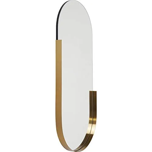 Produktbild Kare Design Spiegel Hipster Oval Gold, Wandspiegel, leichte Wandmontage, Dekospiegel, Schminkspiegel, Ganzkörperspiegel, Ankleidespiegel, (H/B/T) 114,4x50,2x5cm