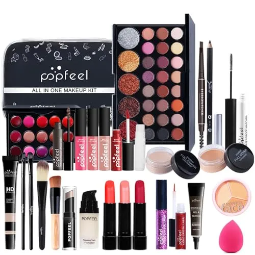 CHSEEO Schminkset, Make up Set für frauen, Schmink Set Damen, Make-up Sets, Schminkset Teenager Mädchen, Schminkkoffer mädchen 10 jahre, Geschenk-Box, Weihnachts und Halloween Basics für Damen