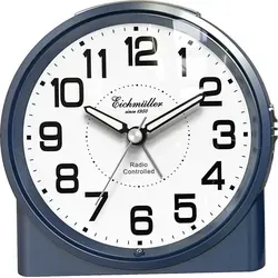 Eichmüller Funkwecker 9890-04 – Dunkelblauer Wecker mit präziser Funktechnologie sehr gut ablesbar blau