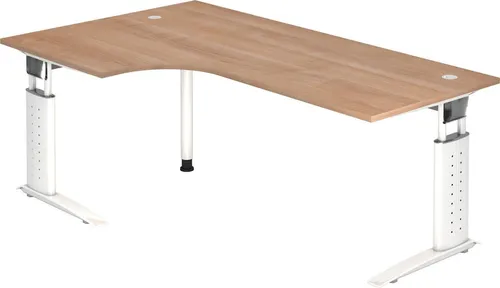 Schreibtisch US82, 200 x 120 cm - Kinderschreibtische, höhenverstellbar von 68-86 cm, ideal für wachsende Kinder und flexible Nutzung, mit integrierter Kabelwanne für Ordnung im Arbeitsbereich.
