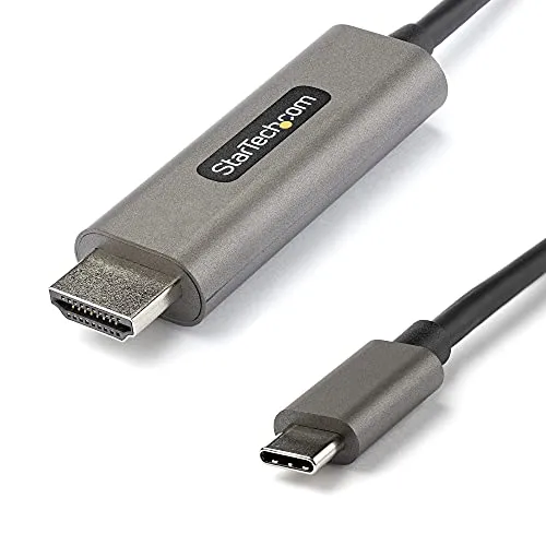 StarTech.com 1m USB-C auf HDMI Kabel 4K 60Hz - HiFi-Kabel mit Ultra HD Unterstützung für lebendige Farben und 7.1-Kanal-Audio, ideal für hochwertige Videoübertragungen.