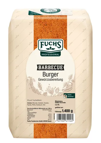 Fuchs Prof BBQ Burger Gewürz Gewürzmischungen 1.4kg 4027900611569