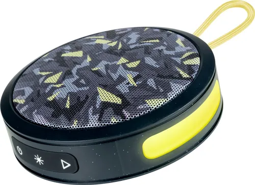 BigBen Party Nano Bluetooth Lautsprecher - Schwarz Gelb - Bluetooth portabler Lautsprecher mit IP54 Schutz, TWS-Funktion und 15W Ausgangsleistung. Ideal für Outdoor-Events und Partys!