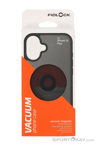 Fidlock Vacuum iPhone 16 Plus Case - STK - Schwarz - Praktische Mobiltelefontasche mit Magnetführung und Saugkraft für sicheren Halt. 360° drehbar und einfach zu bedienen – ideal für den täglichen Einsatz.