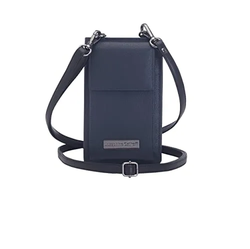 Josephine Osthoff Handy Umhängetasche mit Geldbörse - Damen-Geldbörsen aus 100% Echtleder, handgemacht mit RFID Schutz und Platz für bis zu 12 Karten – stilvoll und sicher für Ihr Smartphone und Wertsachen.