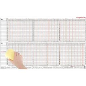 Güss-Verlag Urlaubsplaner 12-40mB, abwischbar, 99 x 60 cm, für 30 Mitarbeiter