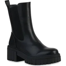 VAN HILL Damen Stiefeletten Plateau Boots 837673