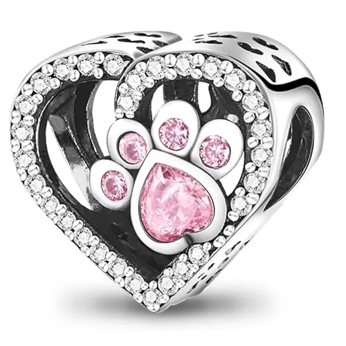 Pandach Damen Charm Anhänger für Armband 925 Sterling Silber Charms Beads passend für Armband und Halskette, Kompatibel mit Europäischen Armbänder für Frauen Mädchen C4