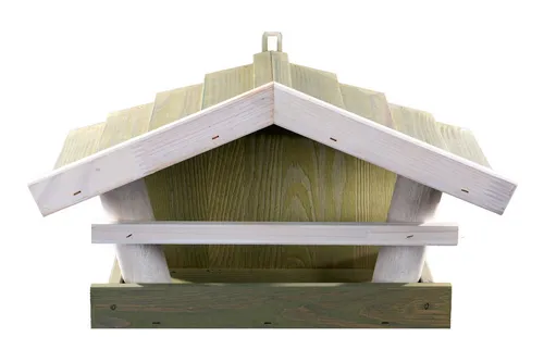 Kraus-Magazin Vogelhaus Vogelfutterhaus II - Tierhäuser – Wetterfestes Futterhaus aus Kiefernholz, ideal für Wildvögel und mit großzügigem Zugang für eine komfortable Futterstation.