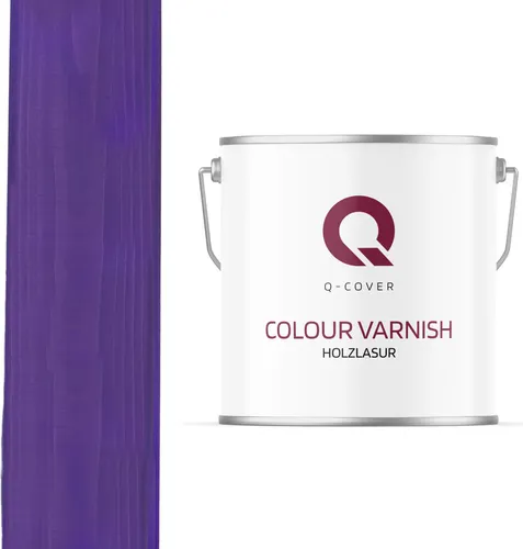 Holzlasur | Violett 5 L Satin Holzschutz Holzschutzlasur | Lasur Wasserbasierte Innen Außen Lasur Abperleffekt Lasur Für Holz