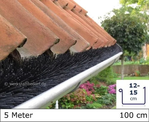 Meter Dachrinnenbürste Ø 8cm, á 100cm Laubschutz Photovoltaik Marderschutz 5