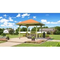 weka Gartenoase 651 Gr.2 Sparset inkl. roten DS - Gartenpavillon von Weka, ideal für entspannte Stunden im Freien und bietet durch das Sparset ein hervorragendes Preis-Leistungs-Verhältnis.