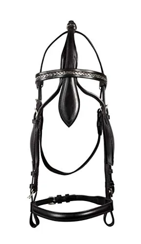 PFIFF Fahrkopfstück Standard mit Scheuklappen Shetty, schwarz