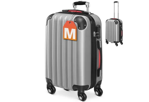 monzana Hartschalen-Trolley Baseline 4 Rollen - Koffer mit 4 Rollen und Sicherheits-Zahlenschloss, ideal als Handgepäck für stressfreies Reisen.
