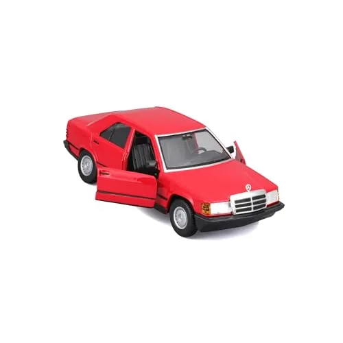 Bburago Mercedes 190E 1987, blau 1:24 Modellauto - Modellfahrzeuge: Detailgetreues 1:24 Modell des Kult-Mercedes 190E, ideal für Sammler und Spielzeug für Kinder ab 3 Jahren.