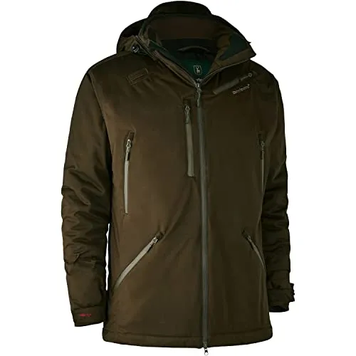 DEERHUNTER Excape Winterjacke Art Green 2XL - Schwarz - XXL - Die Excape Winterjacke kombiniert Leichtigkeit und Atmungsaktivität mit optimalem Wetterschutz. Ideal für kalte Tage, bietet sie individuelle Passform und praktische Taschen für Zubehör.
