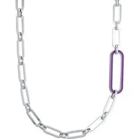 s.Oliver Edelstahl Kette mit Anhänger für Damen - Längenverstellbare Halskette (42+3 cm) aus Edelstahl, modernes Design und kommt in einer eleganten Geschenkbox – perfekt für jeden Anlass.