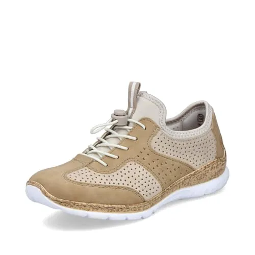 Rieker Damen Low-Top Sneaker N4245 - Damen-Sneaker aus Kunstleder mit bequemen Keilabsatz von 3,7 cm - ideal für Freizeit und Alltag.
