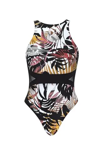 Olympia Badeanzug Blumenmuster Multicolor Einteiler mit Sportrücken