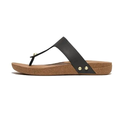 Fitflop IQUSHION LEATHER TOE-POST SANDALS - Wanderschuhe mit iQushion-Technologie für außergewöhnlichen Tragekomfort und optimale Stoßdämpfung, ideal für lange Sommertage.