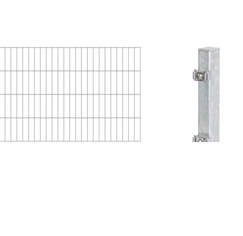 Doppelstabmattenset ALBERTS Typ 6/5/6 1200 x 80 cm feuerverzinkt - Gartenzäune aus feuerverzinktem Metall, besonders langlebig und wartungsarm für sicheren Schutz und stilvolle Abgrenzung.