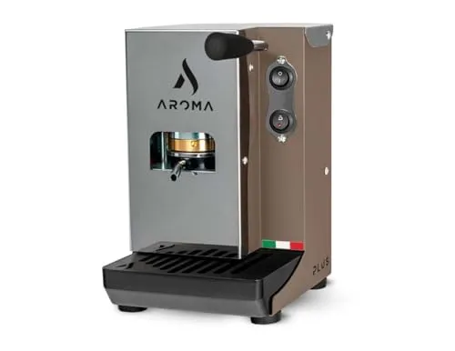 Aroma Plus+ Espressomaschine Kaffeepads ESE 44 (Taupe) - 1-Tassen-Kaffeemaschine mit 400 W Leistung für geringen Verbrauch, elegantes Design und individuelle Kaffeezubereitung wie beim Barista.