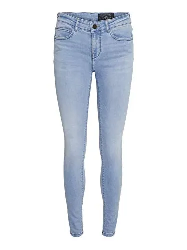 Noisy may NMLUCY NW Skinny Jeans für Damen - Stylische Slim Fit Jeanshose in Light Blue Denim, ideal für einen modischen Look mit elastischem Komfort und praktischen Gürtelschlaufen.