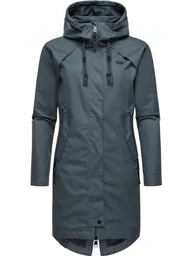 Ragwear Rejany Oversized Parka für Damen in Dunkelgrau, Gr. XL - Modischer Übergangsmantel mit Kapuze, ideal für jeden Anlass. Wasserdicht und winddicht, gefertigt aus hochwertigem Material. Der leichte, lockere Schnitt sorgt für Bewegungsfreiheit und Komfort.