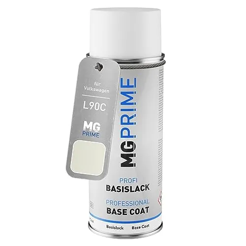 MG PRIME Autolack Spraydose für Volkswagen VW L90C / 90C Togaweiss/Toga White Basislack Sprühdose 400ml