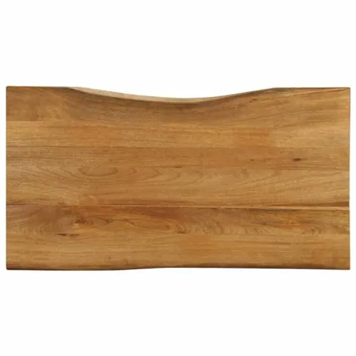 vidaXL Tischplatte mit Baumkante 110x60 cm aus massivem Mangoholz - Gastrotischplatte aus massivem Mangoholz mit rustikaler Baumkante – ein Unikat für kreative Tischgestaltungen, ideal für Gastronomie und Zuhause.