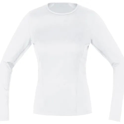 GOREWEAR M Damen Base Layer Thermo Shirt Langarm, Weiß, Größe 42 - Trainingsbekleidung für sportliche Aktivitäten, bietet optimalen Feuchtigkeitstransport und Atmungsaktivität, ideal unter Jerseys oder Jacken.
