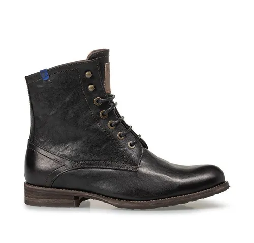 Floris van Bommel 80011-10-07 Stiefel schwarz 41 EU - Wanderschuhe mit elegantem Design, gefüttert mit 100% Lammfell für optimale Wärme und Komfort bei jedem Schritt.
