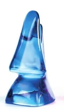 Eleganter, schimmernder Brillenhalter NASE aus Glas (Blau)