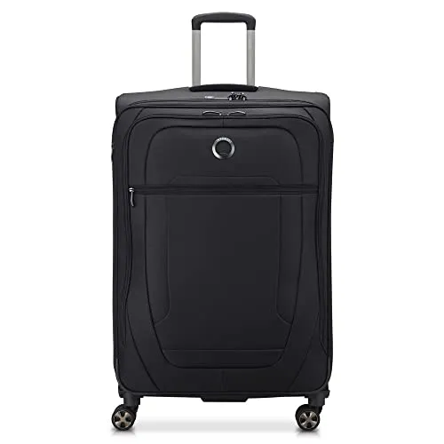 DELSEY PARIS Helium DLX Koffer groß - 77 x 49 x 33 cm - Schwarz - Koffer, 115 Liter Volumen, dehnbar für mehr Stauraum und ausgestattet mit TSA-Schloss für höchste Sicherheit auf Reisen.