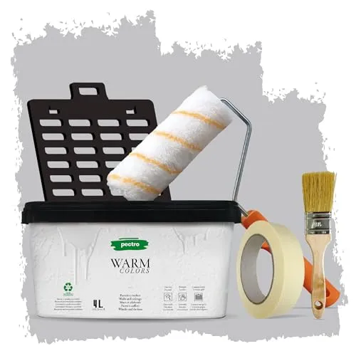 PECTRO Wandfarbe Innenfarbe 4L – Komplett-Set für einfache Anwendung