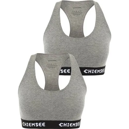 Chiemsee 2er-Set Sport-BH in Grau - M - Zwei bequeme Sport-BHs in Grau mit elastischem Material und Ringerrücken. Ideal für aktiven Lifestyle und optimalen Tragekomfort.