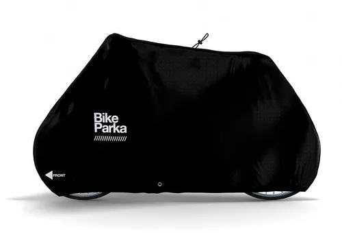 BikeParka Stash Fahrradabdeckung schwarz 220 cm x 140 cm - Fahrradabdeckung für optimalen Schutz, wetterfest und ideal für die Veloaufbewahrung im Freien.