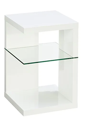 Xora Beistelltisch in Hochglanz-Weiß in weiß von M2 Kollektion